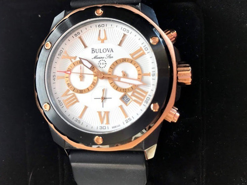 Relógio Bulova Masculino Marine Star Preto Rose