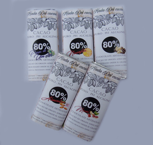 Imagen 4 de 10 de Tableta De Chocolate 80% Cacao Sin Azucar Stevia Keto Vegano