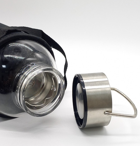 Imagem 4 de 4 de Garrafa De Vidro 1,5l Para Chá Com Infusor Inox - Lucky