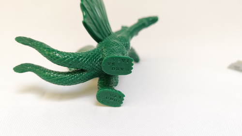 Figura Sofubi Marusan Ex Showa King Ghidorah Green Japón.