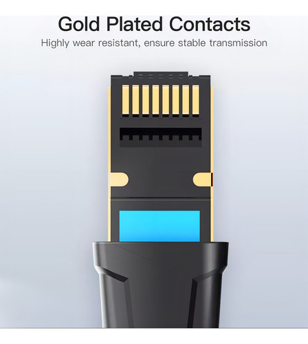 Cable De Red Vention Cat6 Certificado - 0,75 Metros - Blindado Reforzado - Premium Patch Cord - Sstp Rj45 Ethernet 1000 Mbps - 250 Mhz - Cobre - Pc - Notebook - Servidores - Blanco - Vap-a06-b075