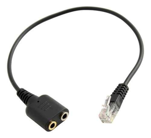 Doble 3.5mm Hembra A Rj9 Jack Adaptador + 3.5mm Macho A 2