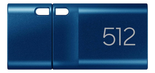 Pendrive Samsung Usb-c 512gb - 3.2 Gen 1 - 400 Mb/s Con Tapa Azul Liso