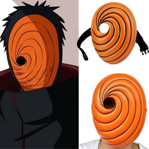 Máscara Akatsuki Uchiha Tobi Obito Ninja Akatsuki Color Grey