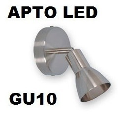 Imagen 3 de 9 de Aplique Pared Interior 1 Luz Promo Platil Con Interruptor Candil Apto Led Gu10 Velador Pared Cabecera De Cama