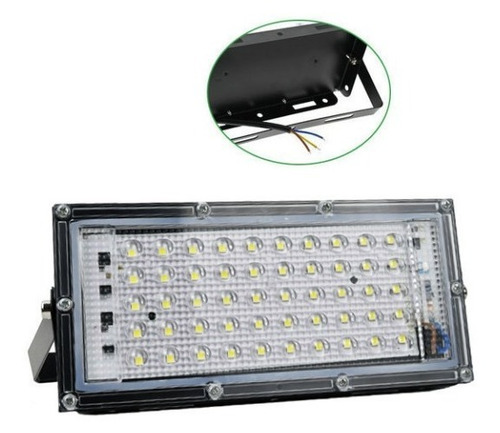 Reflector Led 50w Exterior Alta Potencia 50 Led Ip65 Frio X2