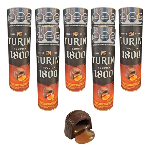 Chocolate Semiamargo 10 Tubo 180g C/u Tequila 1800 Reposado