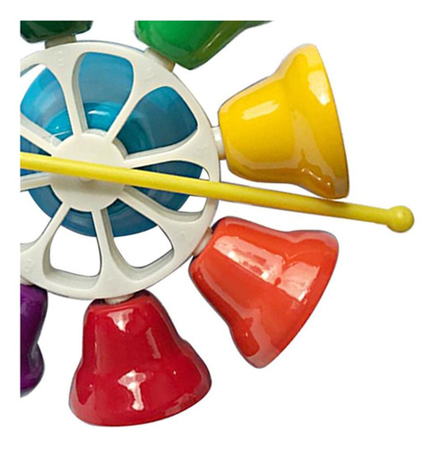 Mano Musical Bells 8 Note Instrumentos Musicales Diatonic Srowdler Rotating Spinning Metal Musical Belces Para Niños Música Edad Earra Adecuado Para Edades 3 Y Arriba Aprendizaje Juguete 
