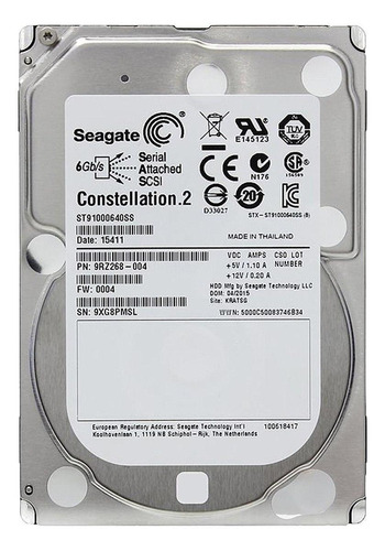 Disco Duro Seagate 1 Tb 7,2 K Sas 6g 64 Mb 2,5 9rz268-004