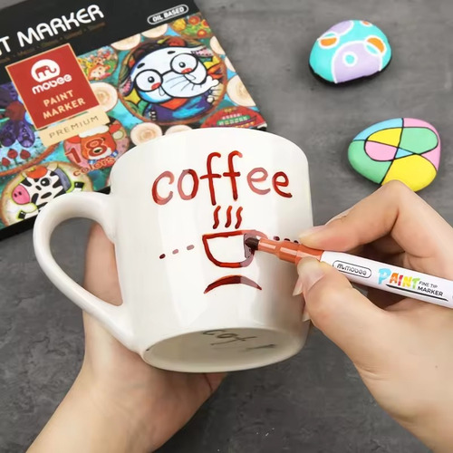 Plumón Paint Marker Base Aceite 18 Colores Premium (11 Mm)