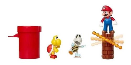 Boneco Super Mario E Acessorios Dungeon Diorama Candide 3002