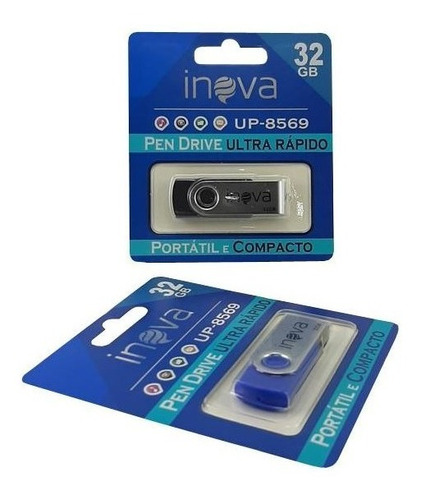 Imagem 1 de 2 de Pen Drive 32gb Usb Inova Ultra Portátil Compacto Up-8569