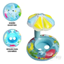 Comprar Inflable Para Nadar De Flor Tono Celeste Y+post-it Adhesivos