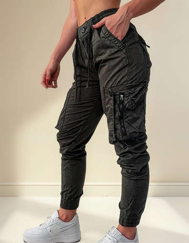 Jogger Cargo Gabardina Mujer Importado I-run