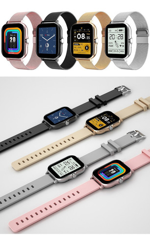 Smartwatch Gloryfit Android Com Duas Pulseiras - Gold