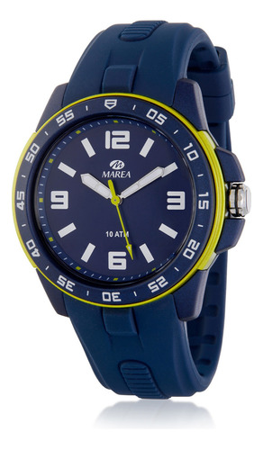 Reloj Digital Marea Watch B25179 Deportivo Sumergible Correa Azul Marino Bisel Azul Marino Fondo Azul Marino