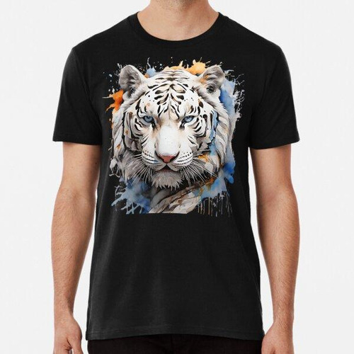 Remera Retrato Del Tigre Blanco De Bengala - Algodon Premium