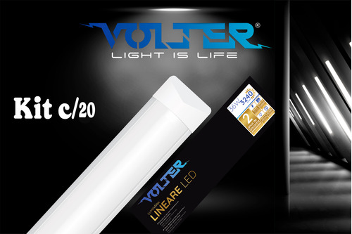 Promoção 20 Luminarias Led Sobrepor Linear 36w 6500k 120cm