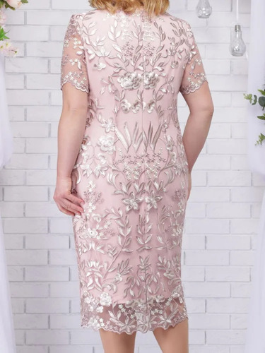 Vestido Plus Size Festas Casamentos Elegante Renda Dalicis