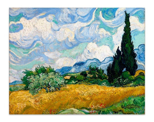Cuadro Canvas Campo De Trigo Con Cipreses Van Gogh 55x70