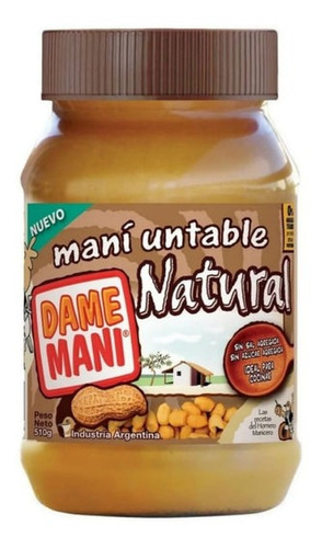 Mantequilla De Mani Untable Natural X510g - Cotillón Waf