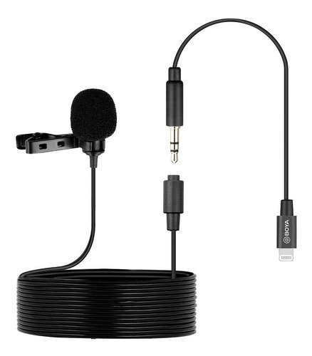 Microfone Boya BY-M2 condensador omnidirecional preto