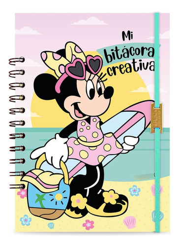 Bitácora De Minnie Mouse Argollada Libreta Cuaderno 