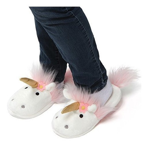 Unicornio Rellenos Zapatillas De Felpa Animales Tamaño...