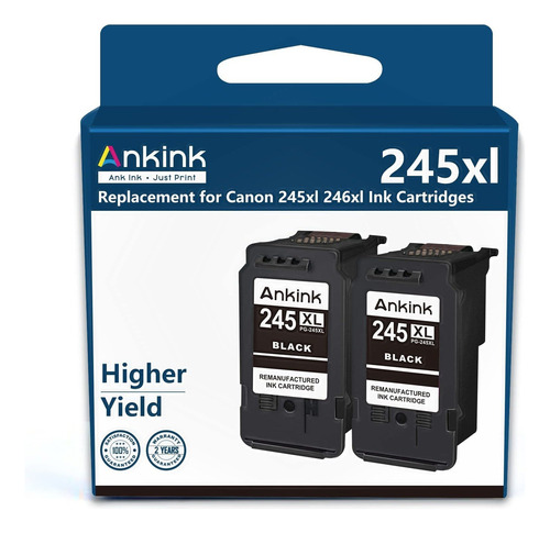 Higher Yield 245xl Ink Cartridges 2 Black Combo Pack Fo...