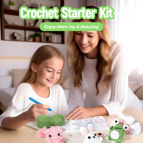 Kit De Crochet Hapkid Para Principiantes, 3 Animales De Patr