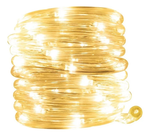 Serie Manguera Navideña Led Luz Calida Amarilla 10 Mts Ext