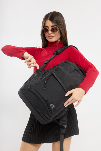 Mochila Negra Unisex Shy Moda Nueva Urbana Grande Negro Liso