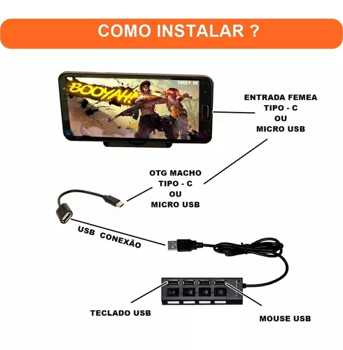 Mobilador Completo Para Celular E Tablet Jogar Free Fire Kit