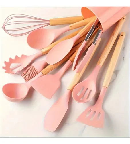 Utensilios De Cocina De Silicona Con Mango De