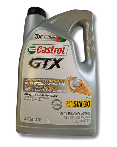 Aceite Castrol Gtx 5w30 Semi-sintético 4.73l