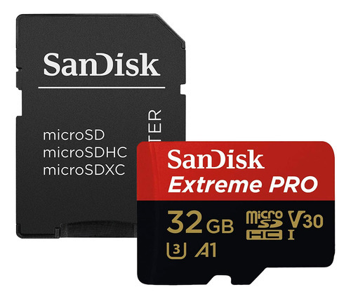 Tarjeta de memoria micro SD Sandisk de 32 GB con adaptador