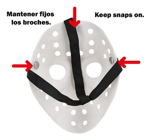 Cosplay Jason Voorhees, Mxjws-001, 1pza, 18x25x5cm, Plástico Color Blanco/Rojo JasonBloody
