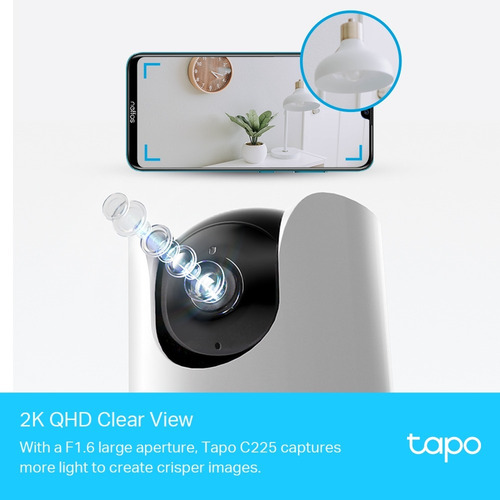Camara Segurid Wifi Tplink 2k Qhd 3d360° Ia Audio Tapo C225