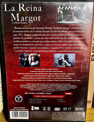 Película Dvd La Reina Margot. Original 2007 (Usado)