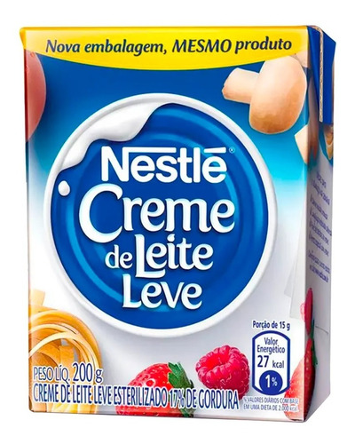 Kit C/27 Creme De Leite Homogeneizado Original 200g Nestle