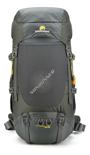 Mochila Táctica Sunrunner Kossok Tempest 55+5 Litros Color Gris Oscuro Diseño De La Tela Liso