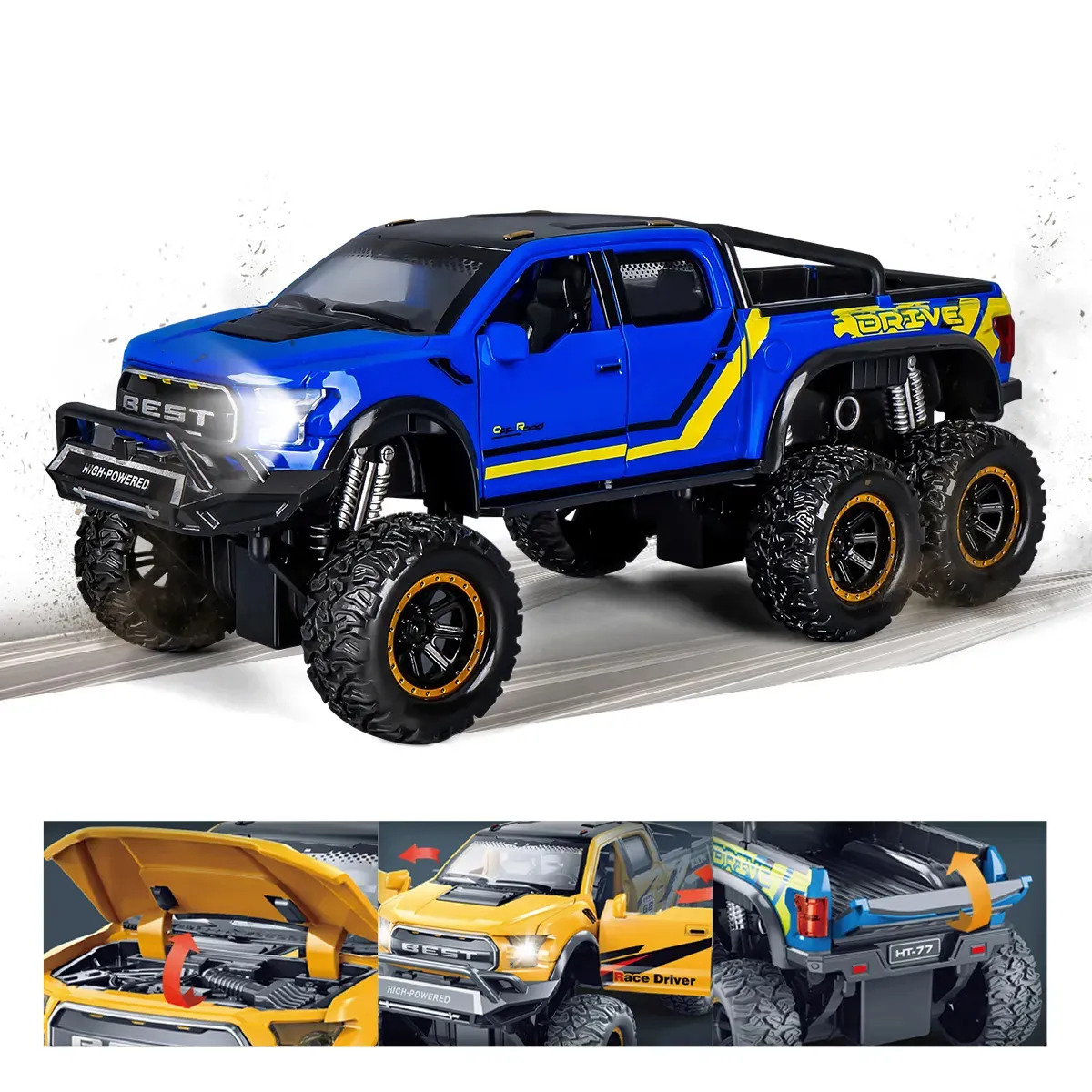 Carros Juguetes Todo Terreno Carrito Juguete Ninos Regalo Con Sonido Y Luz Azul