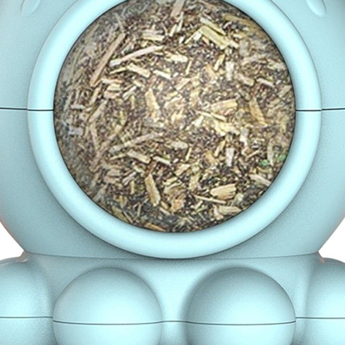 2 Catnip Ball 360 ° Rotación De Dientes Limpieza Cat Azul