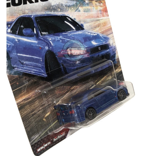 Rápidos y Furiosos Hot Wheels - Nissan Skyline Gtr (bnr34) Color azul