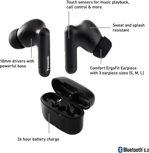 Audífonos Inalámbricos Panasonic Ergofit True, Audífonos