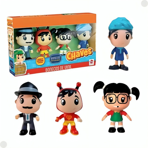 Bonecos Turma Do Chaves Vinil Articulados 10cm - Líder
