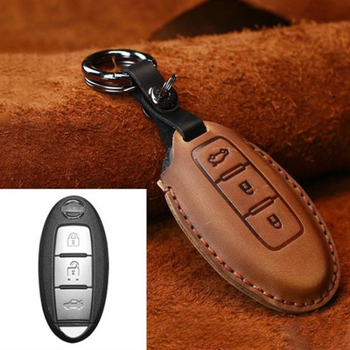 Funda Marrón For Llave De Coche Nissan, Versión Port