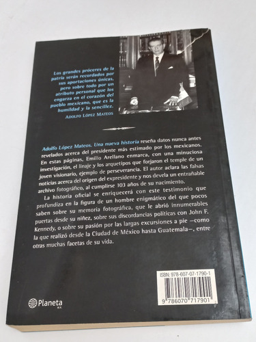 Adolfo López Mateos Una Nueva Historia - Emilio Arellano (Usado)