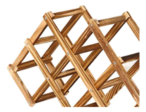 Zz Estante Plegable De Madera For Vino, Estante De 6