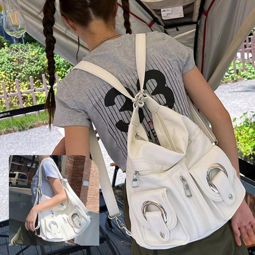 Mochila Para Mujer Con Bandolera Ecológica, De Piel, De Gran